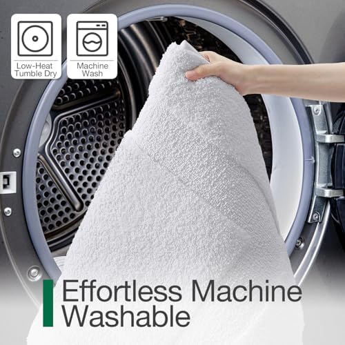 LUMI Ultra Soft Bathroom Rugs Absorbent, Non Slip Bath Mat 24x36, White