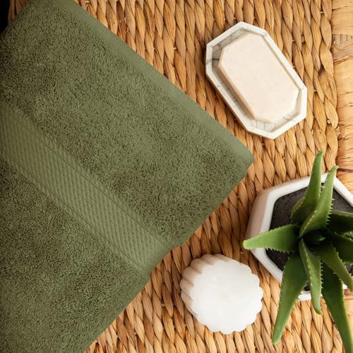 Superior Egyptian Cotton Plush Absorbent, 10 Piece Set, Forest Green