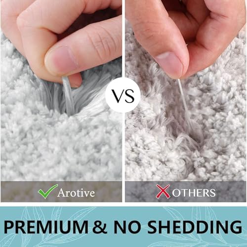 Arotive Microfiber Bathroom Rugs, Shaggy Soft Absorbent Bath Rug, 70x24