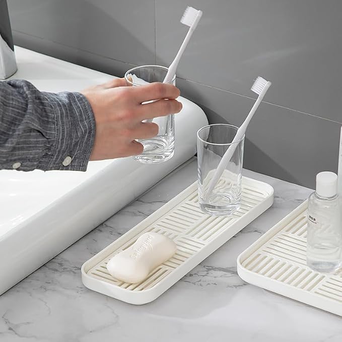 2-in-1 Kitchen Sink Caddy Organizer with Plastic Drain Grate, Double-Layer Drain Sponge Soap Holder & Food Fruit Vegetable Drain Tray for Sink Countertop Home Kitchen Restaurant Hotel, Pink (1 Pack)