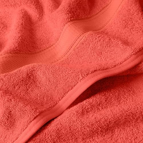 SUPERIOR Egyptian Cotton Ultra Plush & Absorbent, 12 Piece Set, Coral
