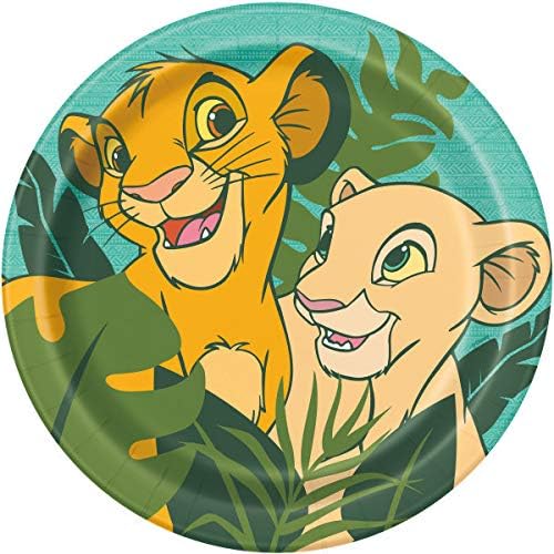 Lion King Birthday Party Baby Shower Supplies Bundle Pack includes 16 Lunch Dinner Plates, 16 Napkins, 16 Cups, 1 Table Cover, 1 Banner