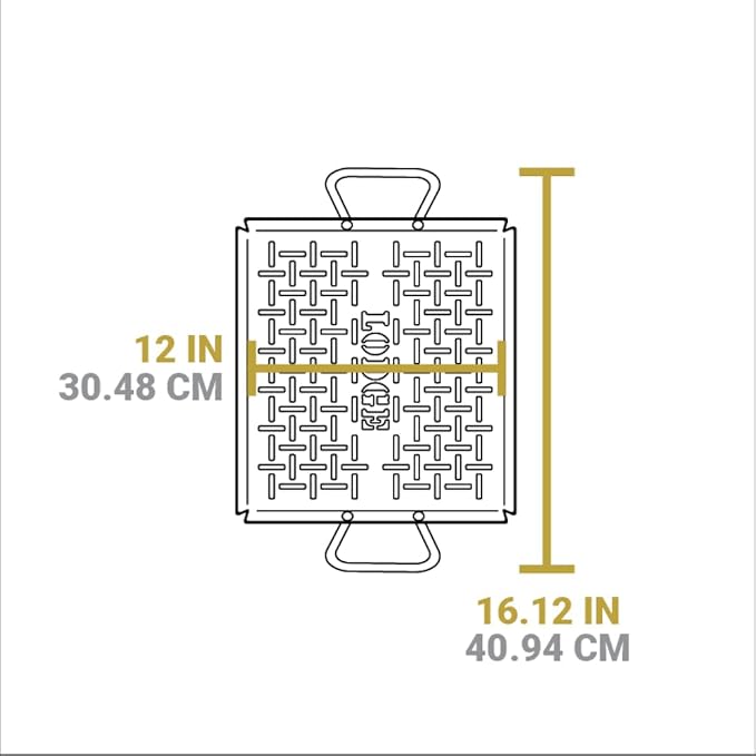 Lodge Carbon Steel Grilling Pan, Pre-Seasoned, 12-inch