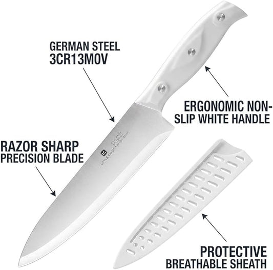 3PCS Chef Knife, Ultra Sharp Kitchen Knife, High Carbon Stainless Steel Chef knife set