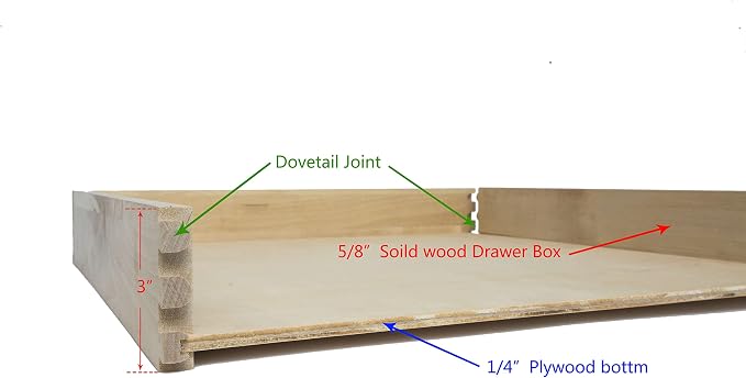 Couver Pull Out Drawers For Cabinets, 16.5"W x 21"D X 4"H Soft Close Slide Out Wood Shelves Storage Organizer for Kitchen, Finished, Heavy-Duty, Bottom Assembly