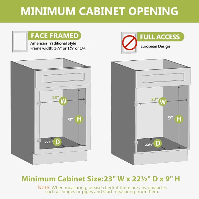 LOVMOR Pull Out Cabinet Organizer, Pull Out Drawers for Cabinets, Slide Out Wood Drawer, 8" High Pull Out Shelf for Kitchen Cabinet Pantry, 22½" W×21" D