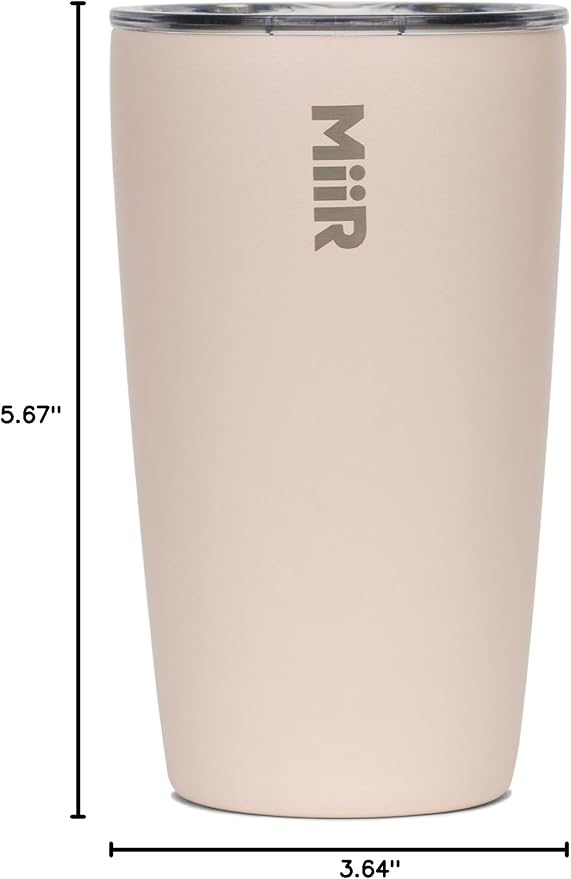 MiiR Tumbler, 12oz | Insulated Stainless Steel with Press Fit Slide Lid – Splash Proof Design, Holds Hot & Cold Beverages, Cup Holder Compatible