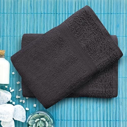 Towel and Linen Mart 100% Cotton Grey 6 Pack Medium Bath Towel Set, Quick Dry, Super Absorbent, Light Weight, Soft Feel, Premium Towels for Hotel, Spa and Bathroom (24 X 48 6 Pack, Grey)