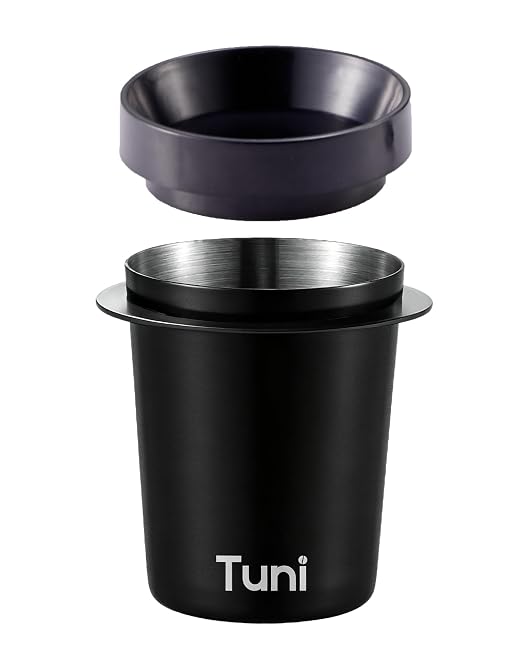TUNI 58mm Dosing Funnel and Dosing Cup Set, Espresso Coffee Dosing Ring Fits 58mm Portafilter