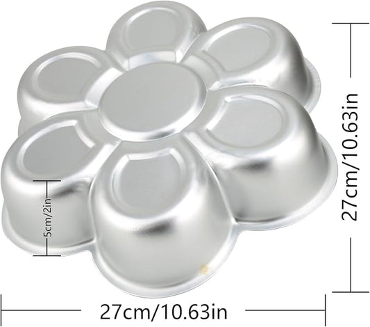 Flower Shaped Cake Pan, Aluminum 3D Flower Cake Mold for Baking Mould Tin Cake Pan