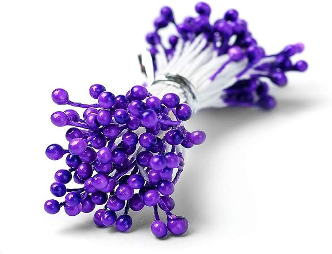 DECORA 16 Colors 1360 Pieces Mixed 3mm Pearl Flower Stamens for Decoration (Classic)