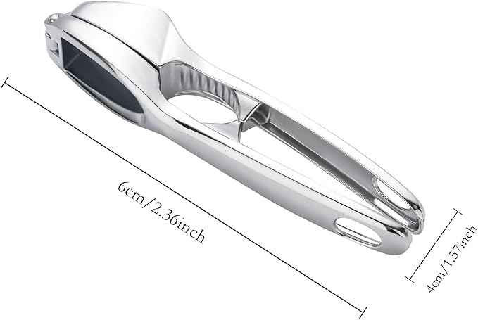 Kitchen Premium Garlic Press - Zinc Alloy | Crushes Garlic Cloves, Crushes Ginger Chunks, Crushes Nuts and Seeds, Comfortable to Use, Dishwasher Safe