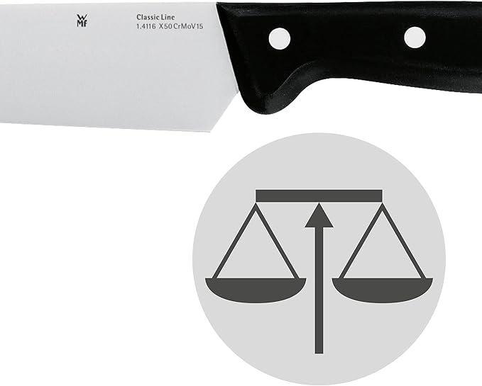 WMF Chinese Chef's Knife Classic Line Length 31.5 cm Blade Length 18.5 cm Spezialklingenstahl Plastic Handle