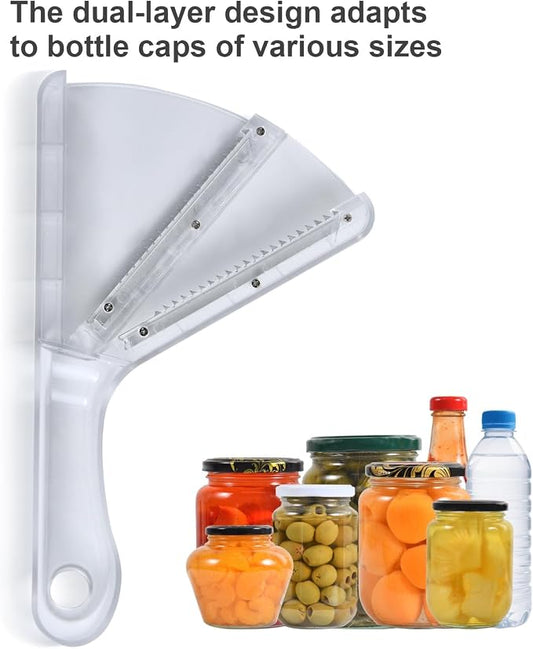 Jar Opener for Weak Hands, Dual-Layer Multifunctional Jar Opener Gripper, Bottle Openers for Seniors, Kitchen Gadgets, Non-Slip Jar Openers for Seniors, Arthritis, Lid Opener,