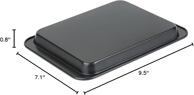 Baking Sheets Toaster Oven Pans, Cookie Sheets for Baking Tray Non Stick, Broiler Quarter Half Sheet Pan, Jelly Roll Pan Cake Pan Set for Cooking, Walooza Rimmed Cookie Sheets for Baking Nonstick