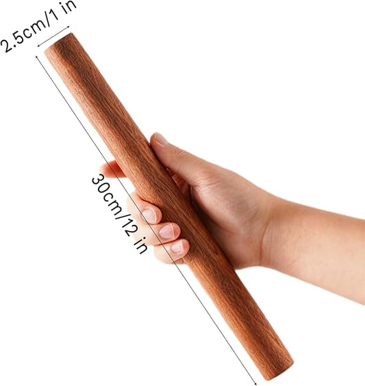 Rolling Pins for Baking,11.8 inches Dough Roller Pizza,Ebony Wood 1 PCS for Making Pizza,Pie,cookies.