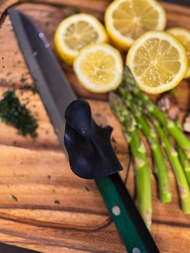 EverGrip Ergonomic Grip for Chef Knife & Kitchen Knives - Helper for Precise Cutting & Improved Cutting Comfort | Professional Cooking Knife Tool Accessory (2-Count)