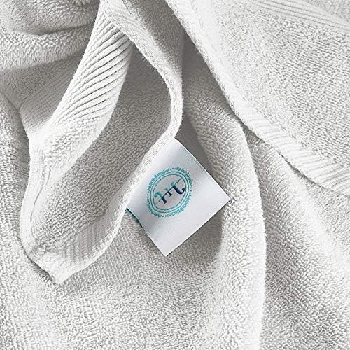Hearth & Harbor Bath Towels for Bathroom - 100% Ring Spun Cotton Luxury Bathroom Towels - Ultra Soft & Highly Absorbent, Bath Towels Set of 6 - White