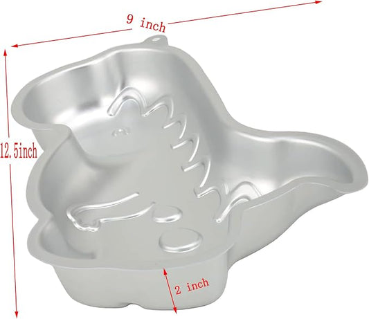Dinosaur Cake Pan, Aluminum 3D Birthday Cake Mold Baking Mould Tin Cake Pan