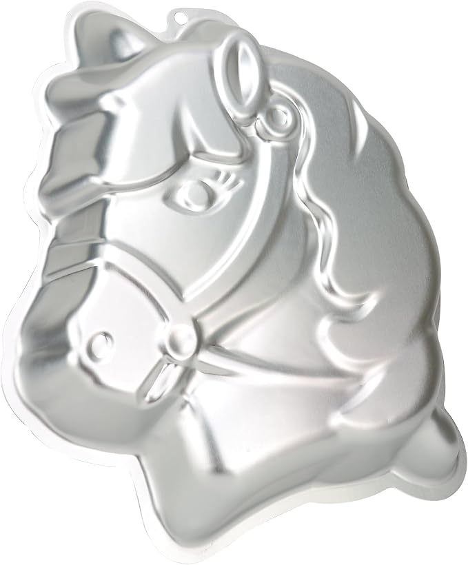 Horse Shaped Birthday Cake Pan, 3D Aluminum Cake Molds Non-stick Baking Tools