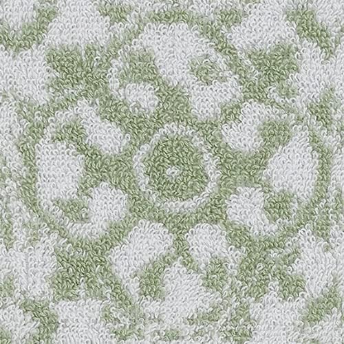 Jessica Simpson β Bath Towel 4 Piece Set, Aziza, Premium Bathroom DΓ©cor, Includes 2 Hand Towels and 2 Shower Towels, 100% Cotton & Machine Washable, Frosty Green