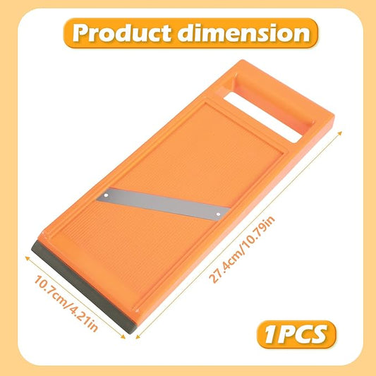 Handheld Mandoline Slicer,Portable Small Mandoline Slicer,for Potato Chips, Mini Mandolines Slicers for Vegetables, Fruits, Cheese, Cucumber Slicers Thin, Orange