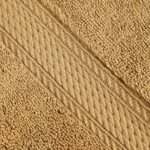 SUPERIOR Egyptian Cotton Ultra Plush & Absorbent, 8 Piece Set, Toast