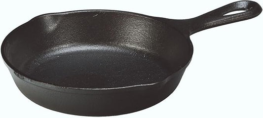 Lodge Seasoned Cast Iron Skillet 6.5 Inches - PFAS-Free, Non-Toxic Cookware - Use with an Oven, Stove, Grill, or Campfire - Naturally Non-Stick & Oven Safe