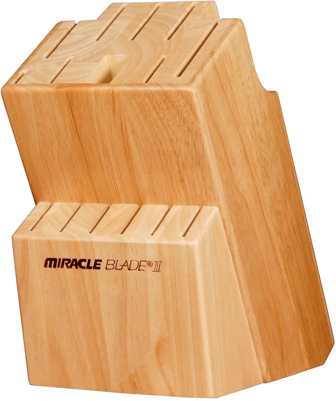 Miracle Blade III 15 Piece Acacia Wood Knife Block