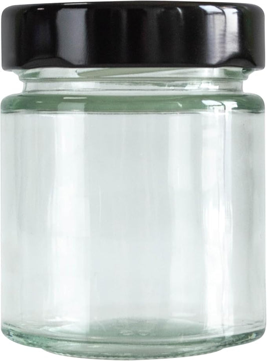 5oz Glass Jar with Metal Lids, Pack of 12 Set, herbs, spices, candy, beans