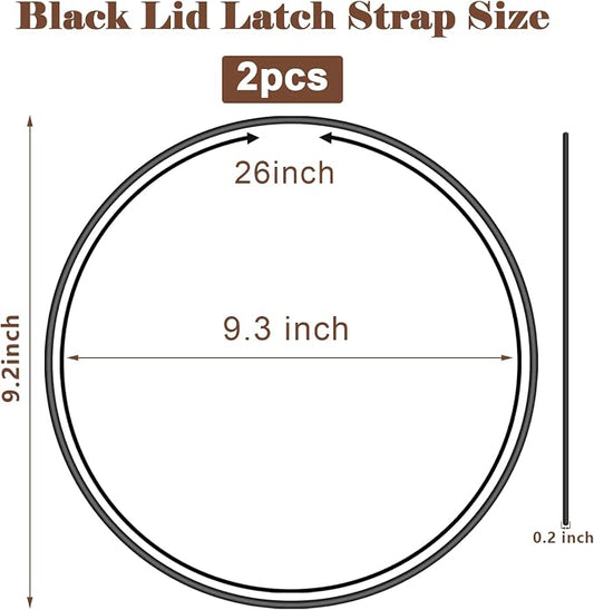 IWIWE 2PCS Crock Pot Rubber Band & Lid Strap – Reusable Silicone Slow Cooker Pot Latch, Compatible with Hamilton Beach 6/7/8 Quart Crock Pots