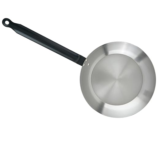 Winco 10-3/8" French Style Fry Pan, Polished Carbon Steel (Spain)