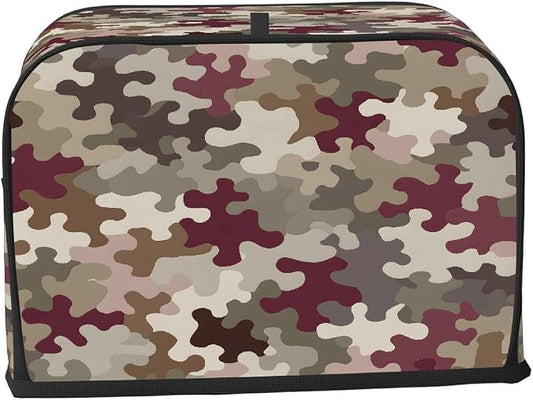4 Slice Camouflage Abstract Art Toaster Cover Waterproof Dust Fingerprint Bread Machine Cover Washable Kitchen Appliance Protector For Home Kitchen Bakeware Table Decor Women Gifts