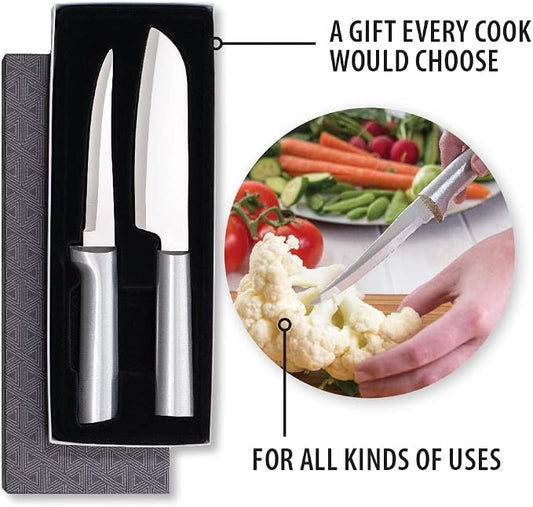 Rada Cutlery Cook’s Select Knife Gift Set (S53), 2-Piece Knife Set, Stainless Steel Blade, Silver Handle