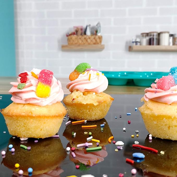 CAKETIME Mini Muffin Pan 24 Mini Cupcake Pans Silicone Molds Food Grade Silicone Muffin Pans for Baking Pack of 2