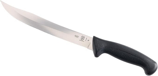 Mercer Culinary Millennia Black Handle Scalloped Utility Slicer, 9-Inch