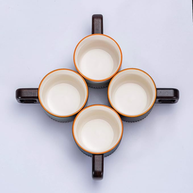Zurucily Espresso Cups Set of 2, 2 oz Ceramic Espresso Cups, Demitasse Cups for Tea or Coffee (Green)