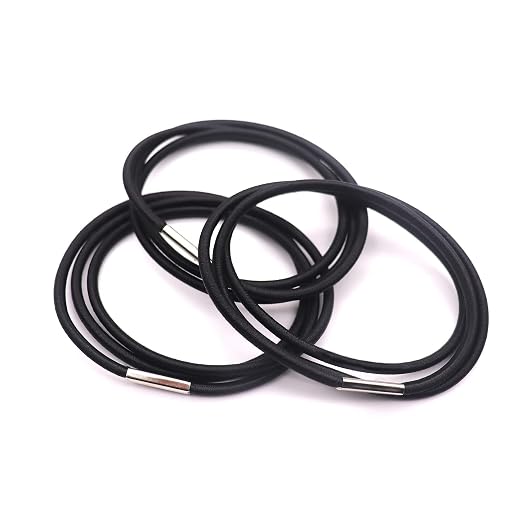 Trash Can Rubber Bands Set of 3, Black Only, Fits 13 to 30 Gallon Trash Cans, Hongmed Garbage Can Elastic Bands, Durable Trash Can Bag Holder Straps Good for Home and Office