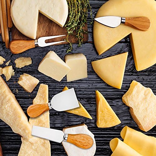 Cheese Knives Set of 8-2 Cheese Knife, 2 Cheese Fork, 2 Cheese Slicer, 2 Butter Knife – Premium Mini Stainless Steel Cheese Knives - Cheese Knife Set for Charcuterie Board