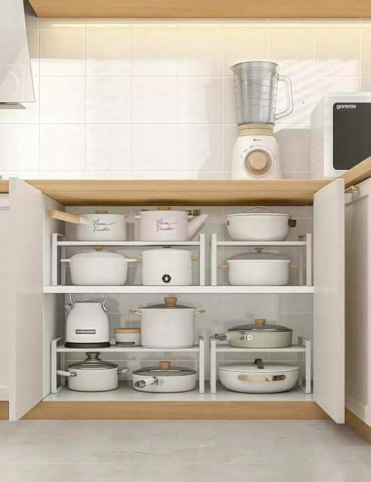 2-Pack Expandable Shelf Organizer for Kitchen Countertop, kitchen organizers and storage,under sink expandable shelf organizer