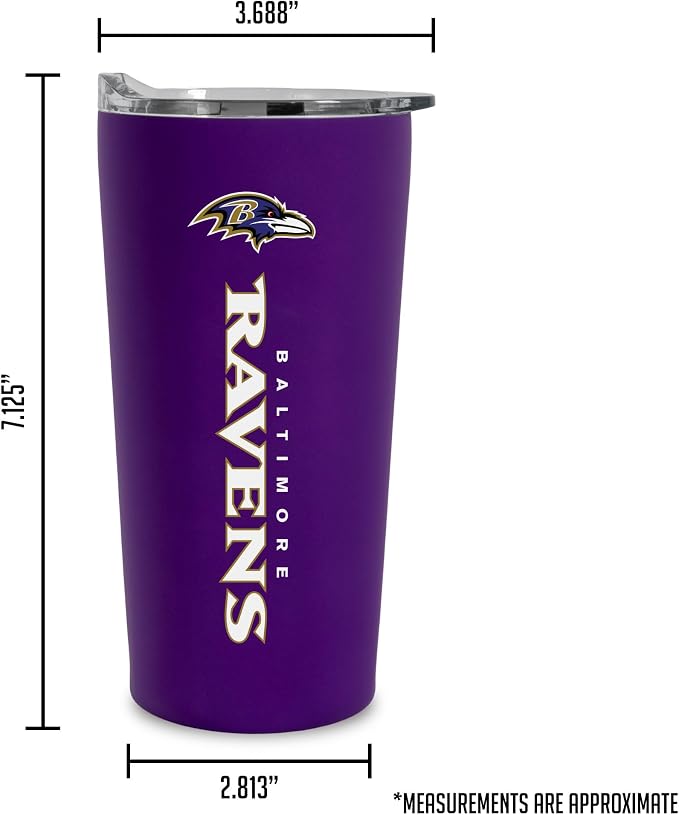 Rico Industries NFL Football Soft Touch, Easy Grip Tumbler