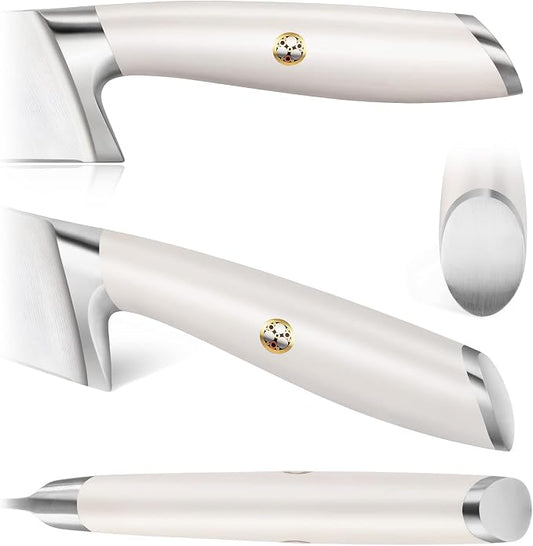 Cangshan L1 Series 1026962 German Steel Forged 2-Piece Carving Set, White