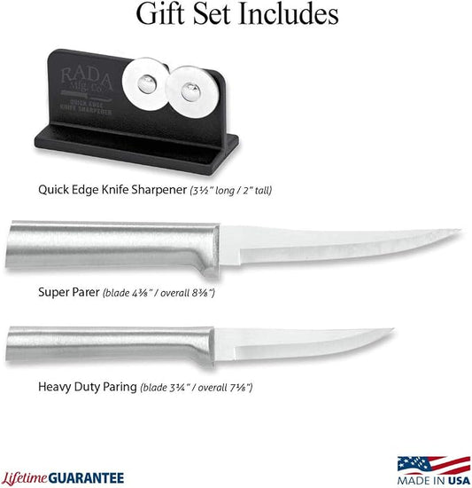 Rada Cutlery Paring Plus Sharpener Gift Set