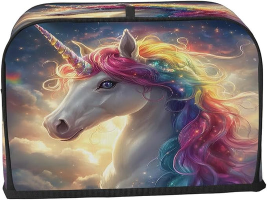 Toaster Cover 4 Slice Wide Slot Unicorn GalaxyBread Toaster Oven Dustproof Cover Small Appliance Kitchen Covers Dust and Fingerprint Protection for Women Gift 4 Slice