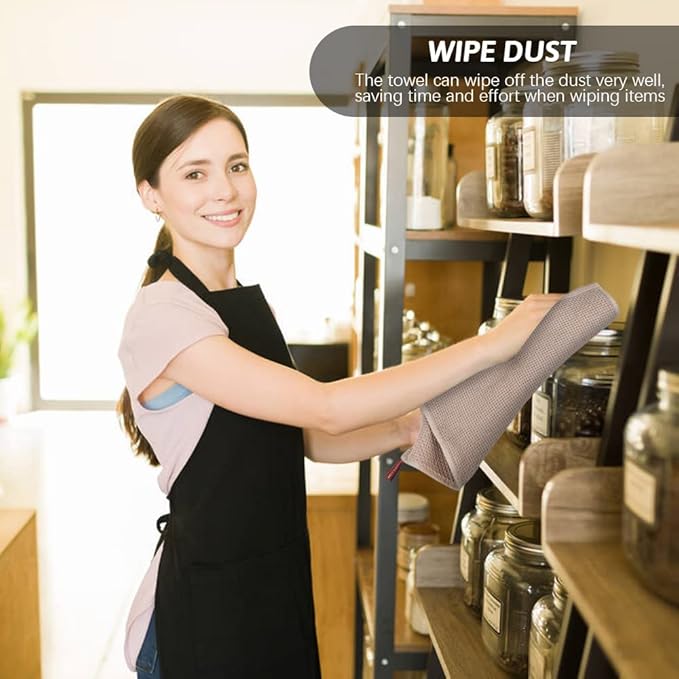 Nialnant 12 Pack Dish Towels,100% Cotton Kitchen Towels,Soft and Absorbent Kitchen Dish Rags, Dish Towels for Washing Dishes-12x12 Inch