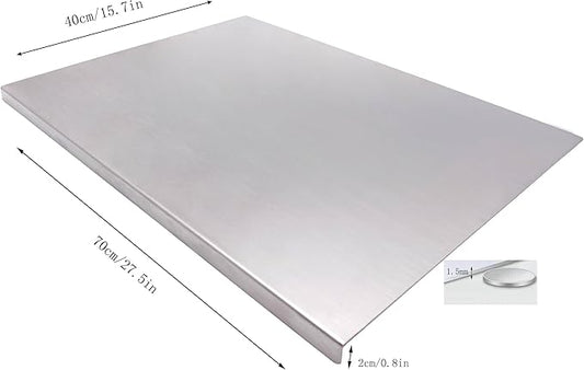 BILLAMB Stainless Steel Cutting Boards for The Kitchen, Suitable for Meat, Fruits, Vegetables, Bread, and Baking Large-sized Cutting Boards (70 x 40cm/27.5 x 15.7 in)