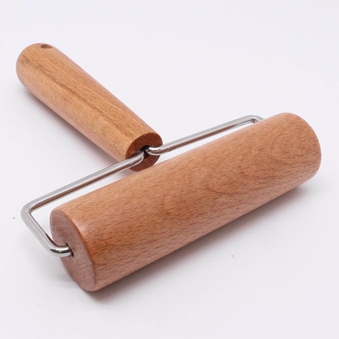 Small Rolling Pin, Wooden Rolling Pins For Baking, Pizza Roller, Non-Stick Dough Roller for Home Kitchen Baking Cooking Dumpling/Pasta Maker, 1PCS (T Type)