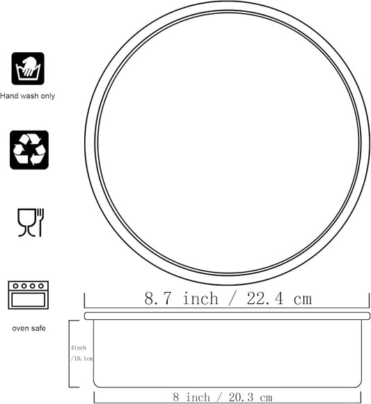 8ร4 round Cake Pan,Aluminum cake tin baing pan for birthday cake party (8ร4 round Cake Pan)