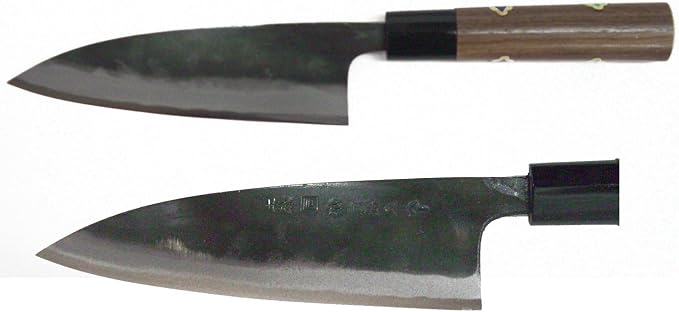 Tosa Knife Knives Black Hammered 舟行 Knife Super Steel 150 mm