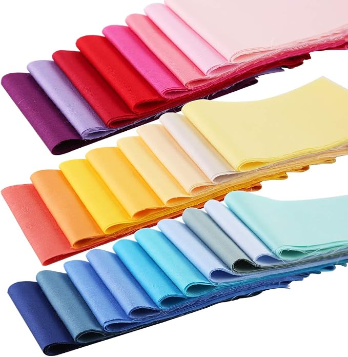 Jelly Fabric for Sewing, Roll Up Cotton Jelly Strips, Patchwork Craft Cotton Quilting Fabric for Quilters and Sewing DIY Crafts